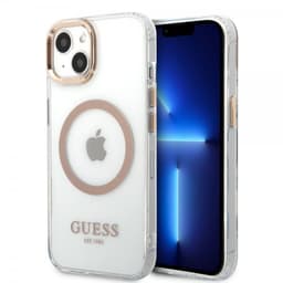 Guess iPhone 13 Skal Transparent MagSafe Guld Transparent