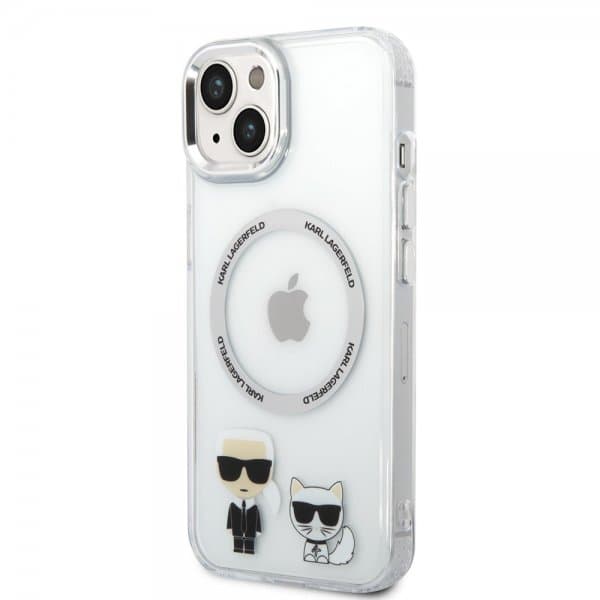 Karl Lagerfeld iPhone 14 Cover Karl & Choupette MagSafe Transparent