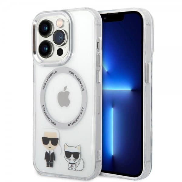 Karl Lagerfeld iPhone 14 Pro Cover Karl & Choupette MagSafe Transparent