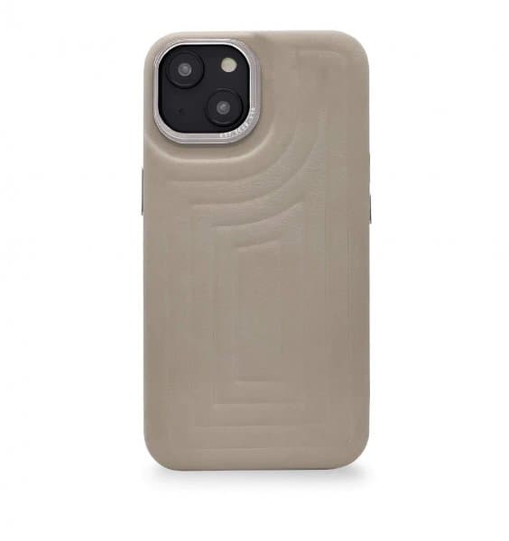 Decoded iPhone 14 Plus Deksel Leather Embossed Backcover Clay