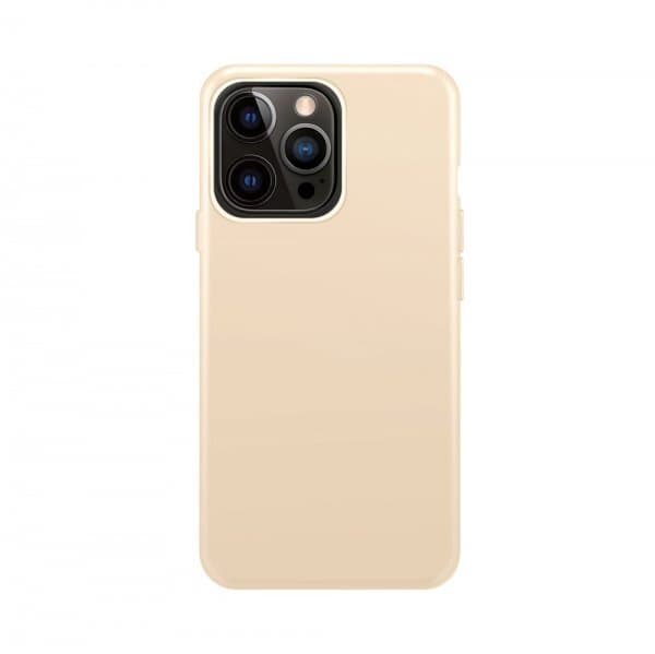 XQISIT iPhone 14 Pro Skal Silicone Case Sand