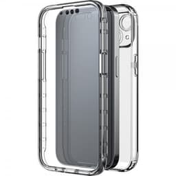 Black Rock iPhone 14 Deksel 360° Real Glass Case Svart Klar