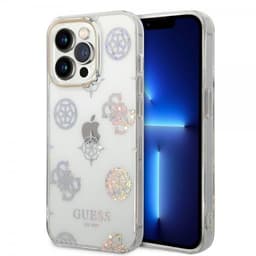 Guess iPhone 14 Pro Skal Peony Glitter Vit