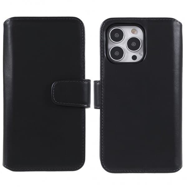 Nordic Covers iPhone 14 Pro Max Fodral Essential Leather Raven Black