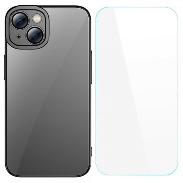 Baseus iPhone 14 Deksel Glitter Series Svart