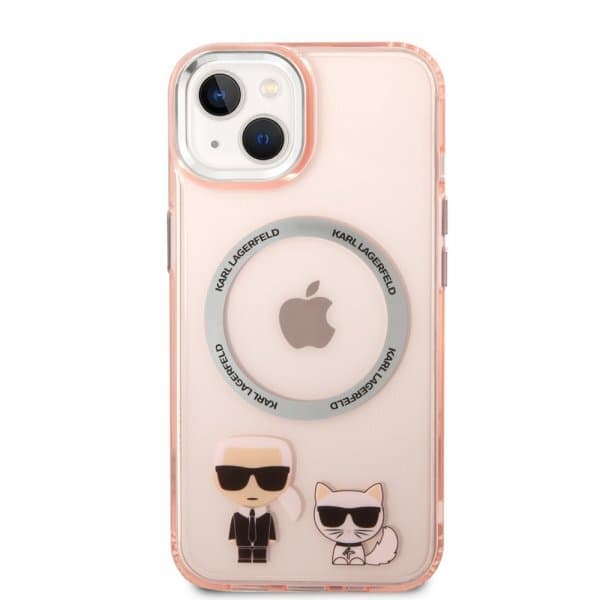 Karl Lagerfeld iPhone 14 Plus Deksel Karl & Choupette MagSafe Rosa