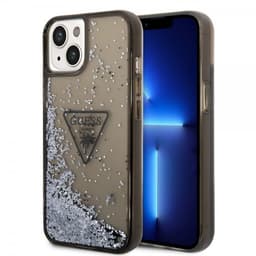 Guess iPhone 14 Plus Deksel Liquid Glitter Translucent Svart