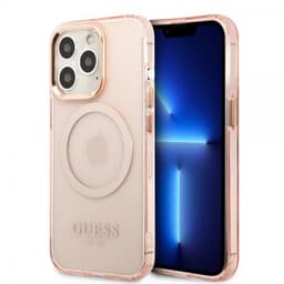 Guess iPhone 13 Pro Skal Translucent MagSafe Rosa