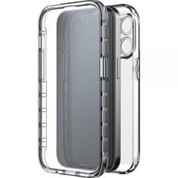 Black Rock iPhone 14 Pro Deksel 360° Real Glass Case Svart Klar