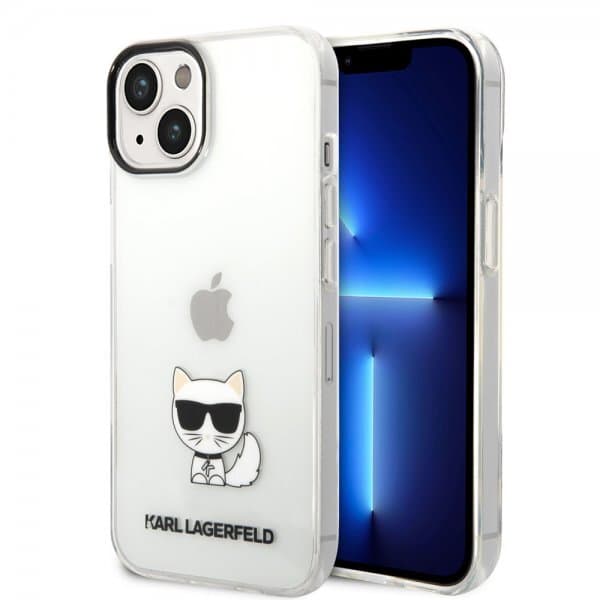 Karl Lagerfeld iPhone 14 Cover Printed Choupette Transparent