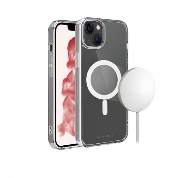 Vivanco iPhone 14 Plus Deksel Mag Steady Transparent Klar