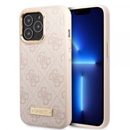 Guess iPhone 14 Pro Deksel Metal Plate Logo MagSafe Rosa