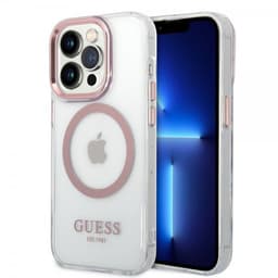 Guess iPhone 14 Pro Max Cover Transparent MagSafe Lyserød Transparent