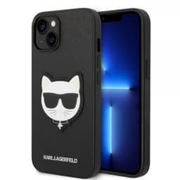 Karl Lagerfeld iPhone 14 Kuori Saffiano Choupette Musta