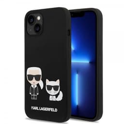 Karl Lagerfeld iPhone 14 Plus Skal Liquid Silicone Karl & Choupette MagSafe Svart
