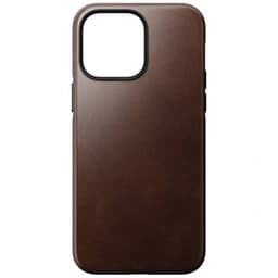NOMAD iPhone 14 Pro Max Cover Modern Leather Case Horween Rustic Brown