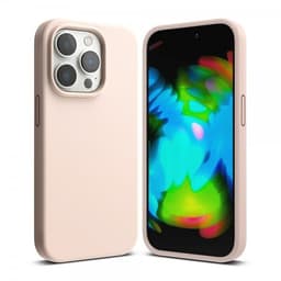 Ringke iPhone 14 Pro Max Deksel Silikoni Pink Sand