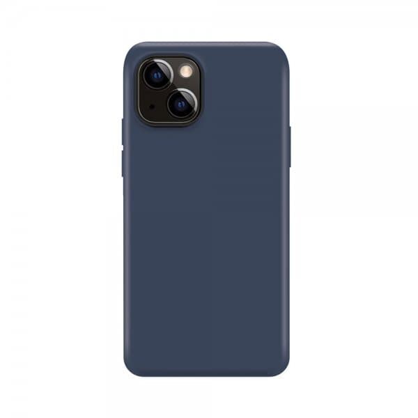 XQISIT iPhone 14 Plus Deksel Silicone Case Lyseblå