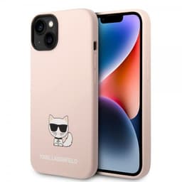 Karl Lagerfeld iPhone 14 Skal Liquid Silicone Choupette Rosa