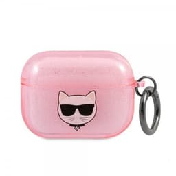Karl Lagerfeld AirPods Pro Deksel Embossed Choupette Glitter Rosa
