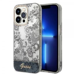 Guess iPhone 14 Pro Deksel Toile de Jouy Grå