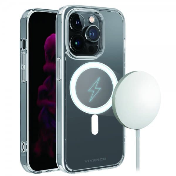 Vivanco iPhone 14 Pro Deksel Mag Steady Transparent Klar
