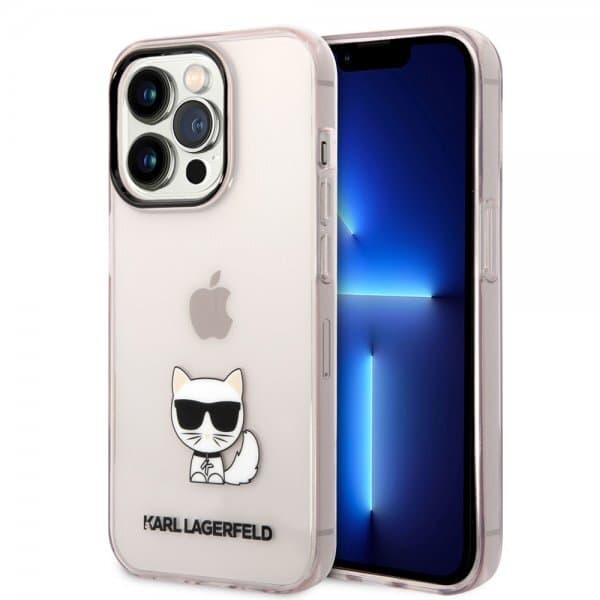 Karl Lagerfeld iPhone 14 Pro Skal Printed Choupette Transparent