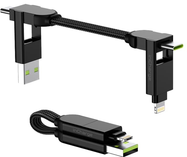 Rolling Square InCharge X 100W multiportkabel (sort)