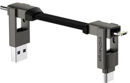 Ladd och datakabel Apple, Android, Lightning, Micro USB & USB-C 6 in 1 InCharge 6 Mercury Grey