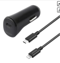 Billader 20W, USB-C-Lightning-kabel, 1m Svart 1 m