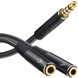 3,5 mm Audio Splitter Ljudkabel Svart