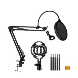 Mikrofonarmstativ sæt med popfilter sort 9-delt
