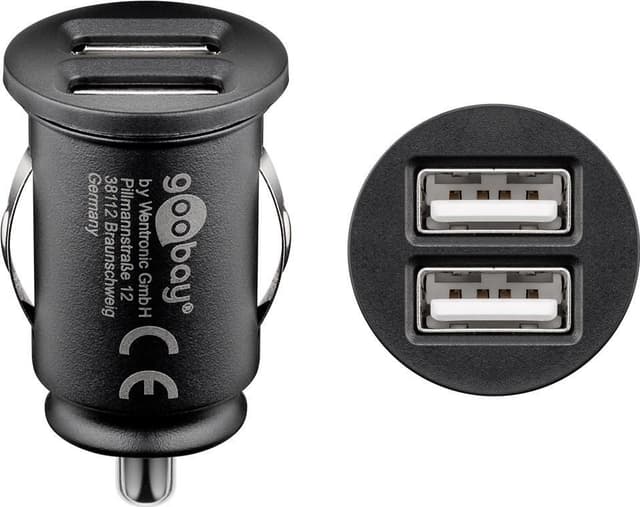 Goobay Dubbel USB-bilsladdare (24 W)