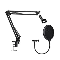 Mikrofonarmstativsæt med popfilter sort