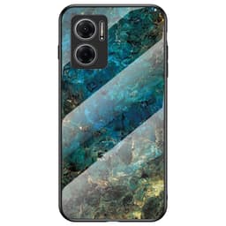 SKALO Xiaomi Redmi 10 5G Marmor hærdet glas TPU Cover - #1