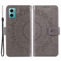SKALO Xiaomi Redmi 10 5G Mandala Plånboksfodral - Grå