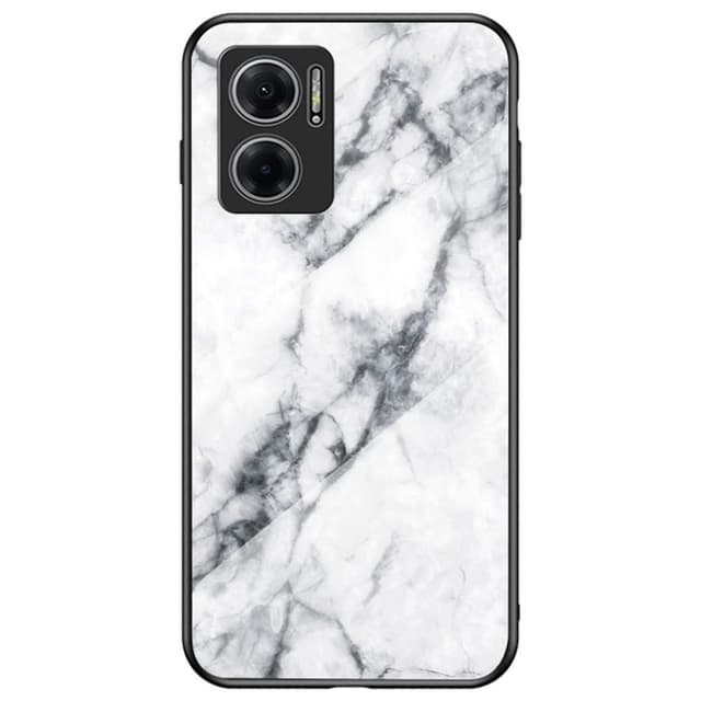 SKALO Xiaomi Redmi 10 5G Marmor hærdet glas TPU Cover - #3