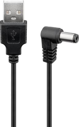 USB til DC-kabel 5,5 x 2,5 mm, 1,5 m