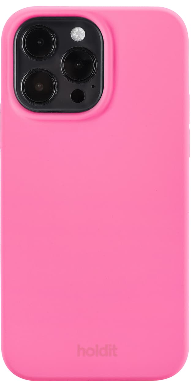 Holdit Silicone iPhone 14 Pro fodral (rosa)