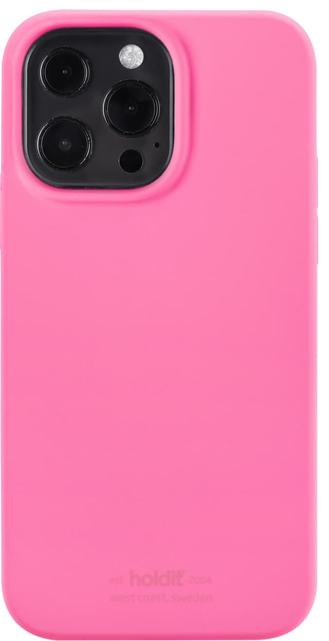 Holdit Silicone iPhone 13 Pro fodral (rosa)