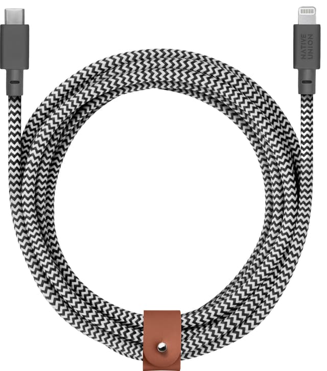 Native Union Belt XL USB-C til Lightning kabel (sebra)