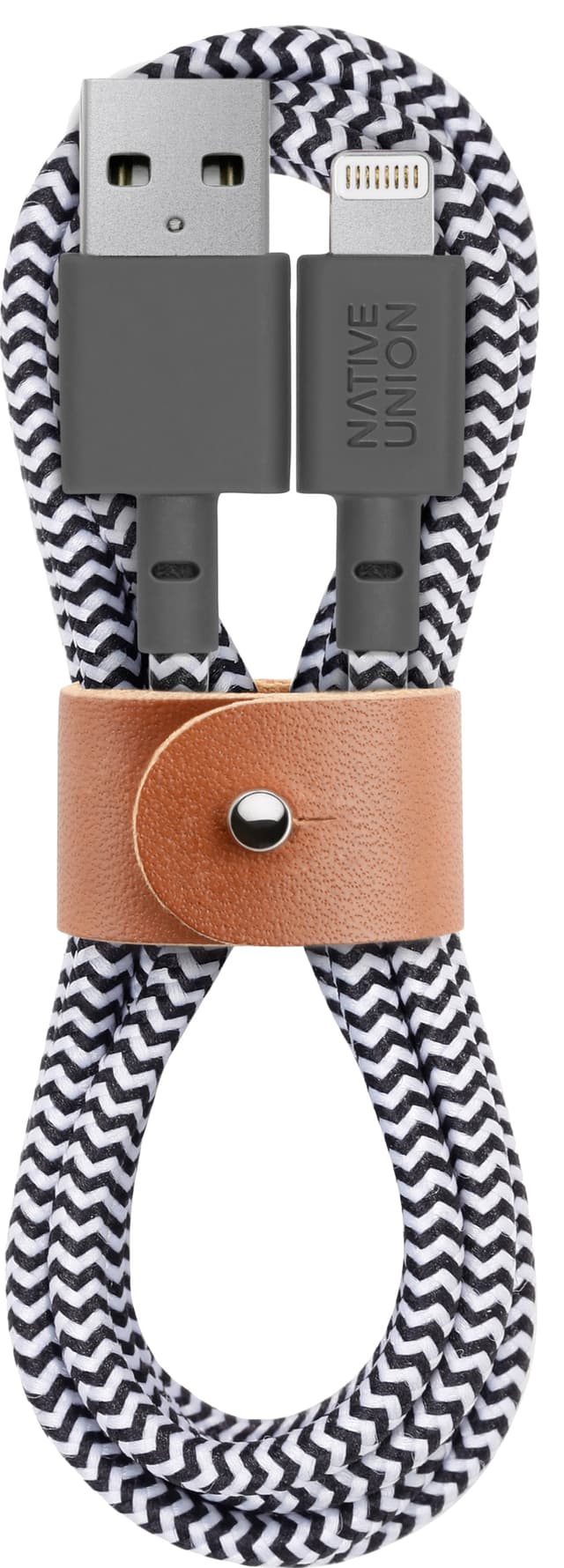Native Union Belt USB-A til Lightning kabel (sebra)