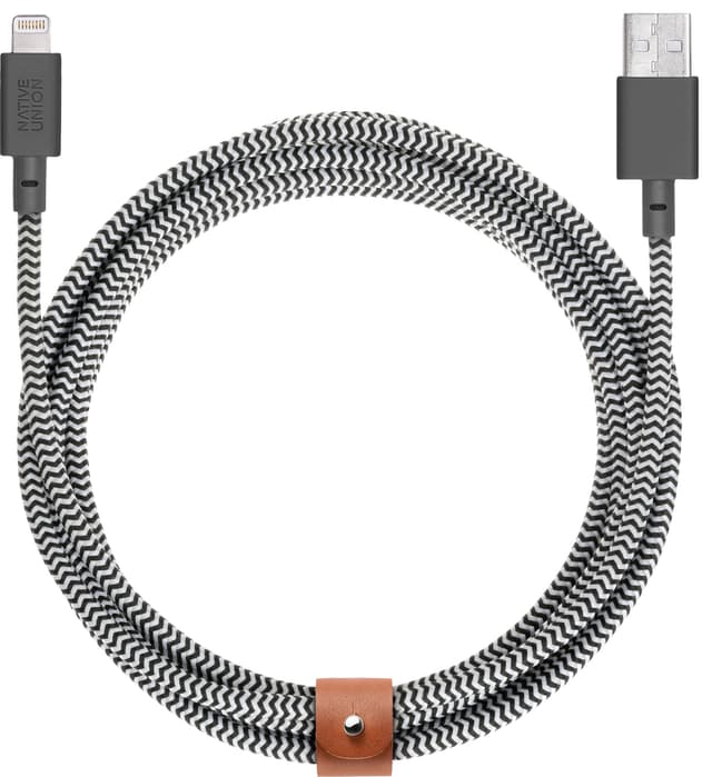 Native Union Belt XL USB-A till Lightning-kabel (zebra)