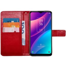 Wallet cover 3-kort TCL 30SE - Rød