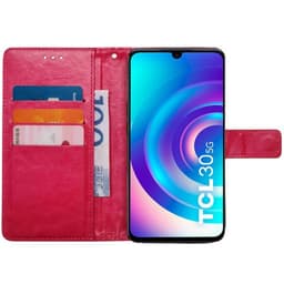 Mobil lommebok 3-kort TCL 30 5G - Rosa