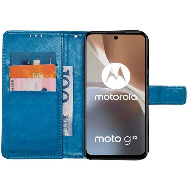 Mobil lommebok 3-kort Motorola Moto G32 - Lyseblå
