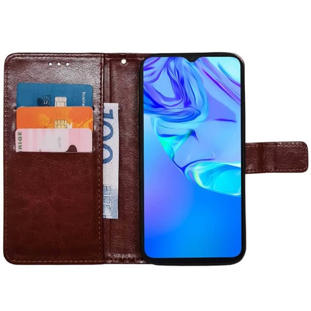 Wallet cover 3-kort TCL 305 - Brun