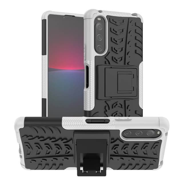 Iskunkestävä kuori jalustalla Sony Xperia 5 IV - Valkoinen