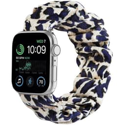 Scrunchie Elastisk armbånd Apple Watch SE 2022 (44mm) - Leopard Blå