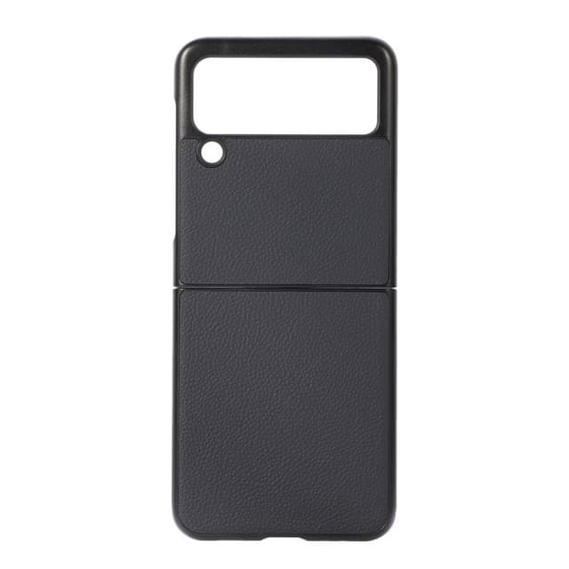 Læder cover Samsung Galaxy Z Flip 4 - Mørkeblå
